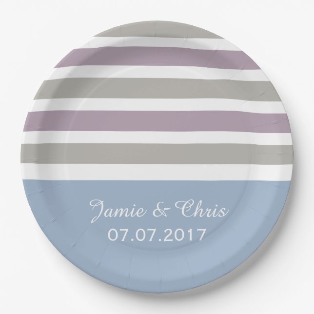 Streifen Muster Teller für benutzerdefiniertes Pap (Vorderseite)