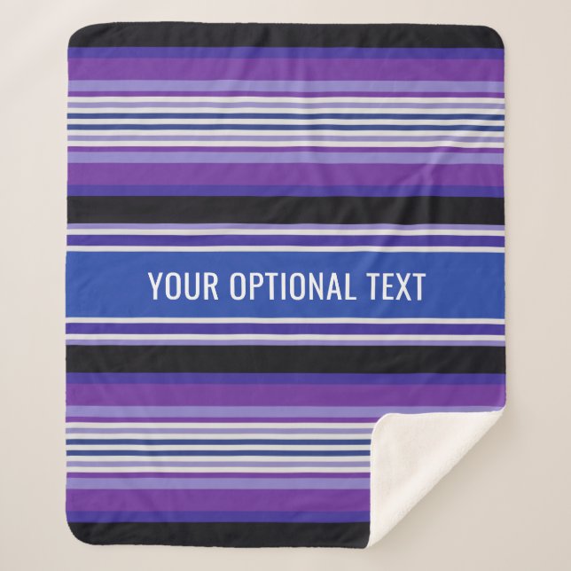 Streifen Muster Vliesdecke für benutzerdefinierte  Sherpadecke (Vorderseite)