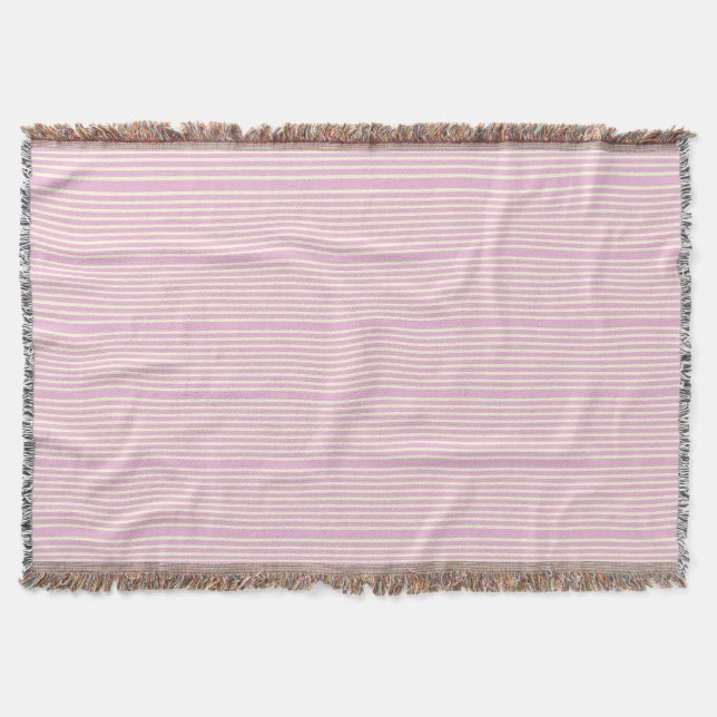 Streifen Muster zwei Töne pink Creme Decke (Vorderseite)