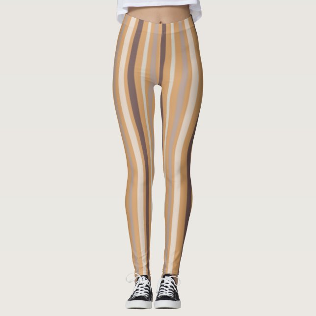 Streifen Nahtlose Leggings (Vorderseite)