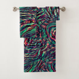 Streifen oder Schleifen, die durch ein Verdrillen  Badhandtuch Set