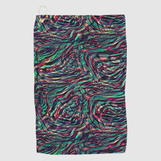 Streifen oder Schleifen, die durch ein Verdrillen  Golfhandtuch (Vorderseite)