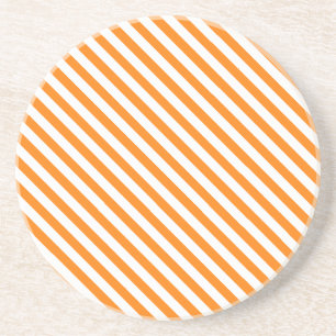 Streifen - Oranage & White Untersetzer