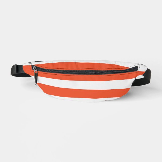 Streifen - orange und weiß bauchtasche (Vorderseite)