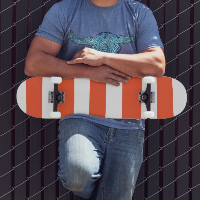 Streifen - orange und weiß skateboard (Außenbereich 3)
