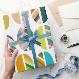 Streifen Oval Halves Geschenkpapier