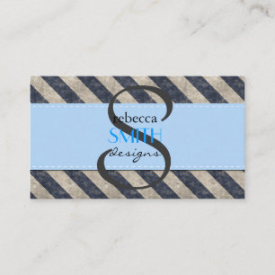 Streifen (parallele Linien) - graues Blau Visitenkarte