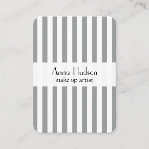Streifen (parallele Linien) - Weiß-Grau Visitenkarte