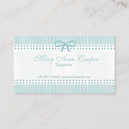 Streifen-Punkt-niedlicher Babysitter-empfindlicher Visitenkarte