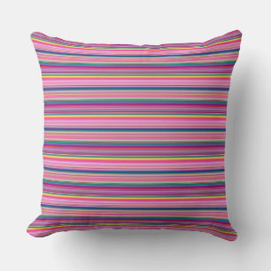 Streifen Retro multicolors Kissen