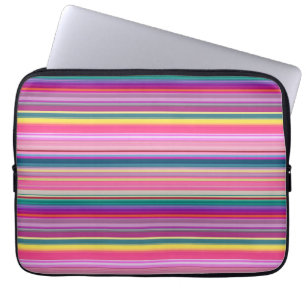 Streifen Retro multicolors Laptopschutzhülle