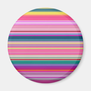Streifen Retro multicolors Magnet