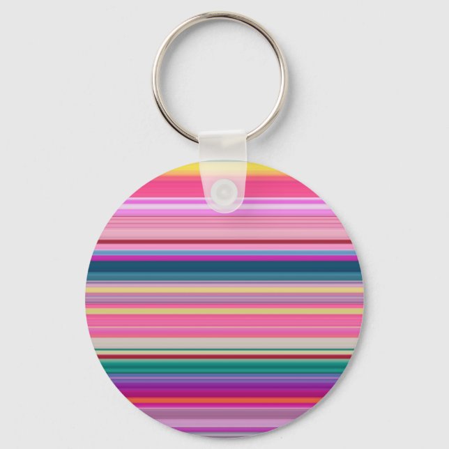 Streifen Retro multicolors Schlüsselanhänger (Vorderseite)