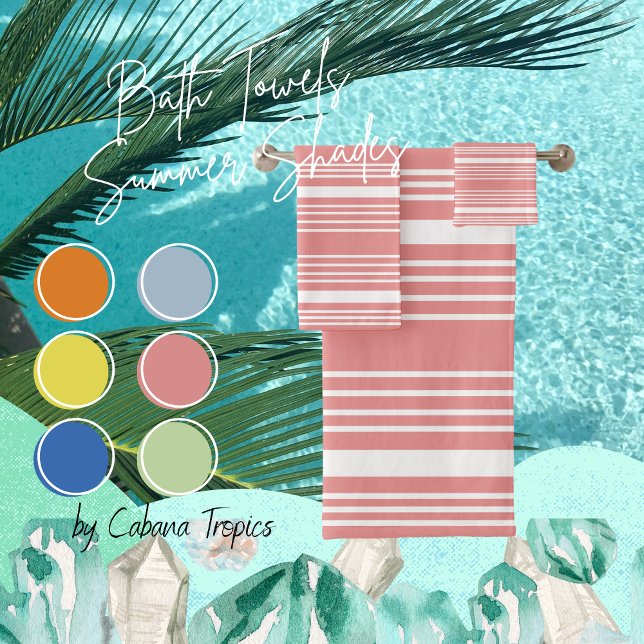 Streifen. Rosa Blush & White Bath Handtuch Set (Von Creator hochgeladen)