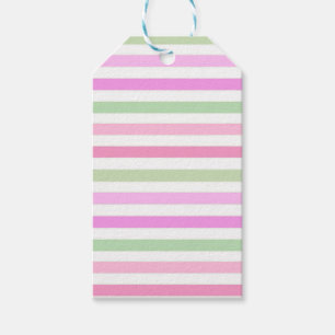 Streifen, Rosa, grün Geschenkanhänger