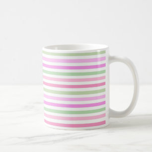 Streifen, rosa, grün kaffeetasse
