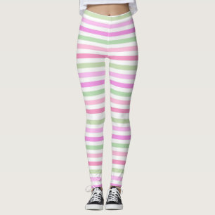Streifen, rosa, grün leggings