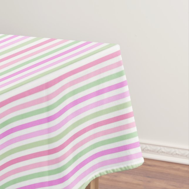 Streifen, rosa, grün tischdecke (Beispiel)