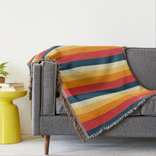 Streifen rot, blau, orange und gelb decke