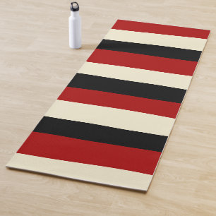 Streifen - Rot und Creme Yogamatte