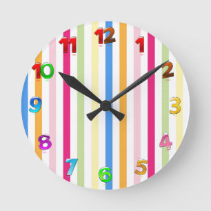 Streifen Runde Wanduhr