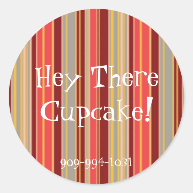 Streifen Runder Aufkleber (Vorderseite)