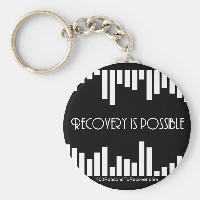 Streifen Runder Schlüsselanhänger (Vorne)