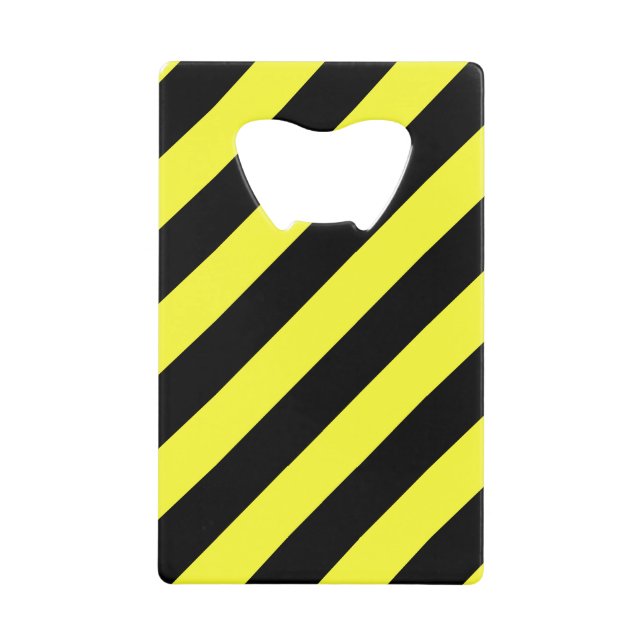 Streifen schwarz und gelb kreditkartenflaschenöffner (Vorderseite)