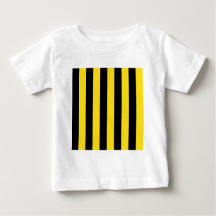 Streifen - schwarz und goldenes Gelb Baby T-shirt