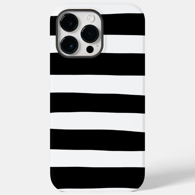Streifen - Schwarz/Weiß Case-Mate iPhone Hülle (Rückseite)