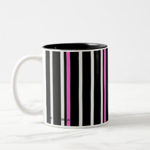 Streifen - Schwarzes/Rosa - Tasse