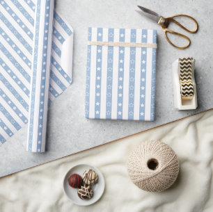 Streifen-Star-Muster blaue Papierrolle Geschenkpapier