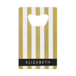 Streifen, Streifen, Linien, Ihr Name Geldbeutel Flaschenöffner