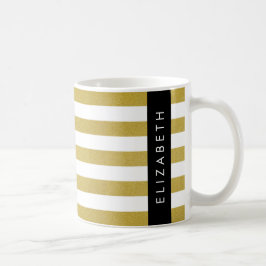 Streifen, Streifen, Linien, Ihr Name Kaffeetasse