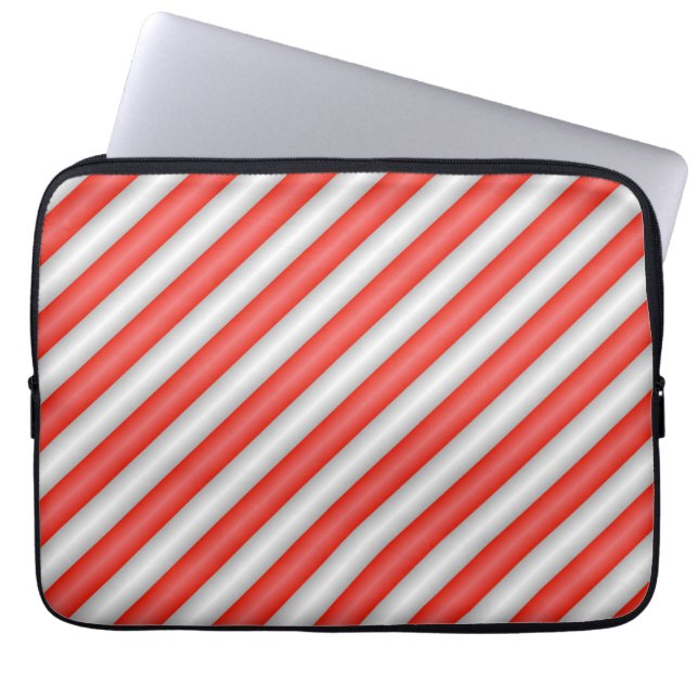 Streifen-Süßmuster Laptopschutzhülle (Vorderseite)