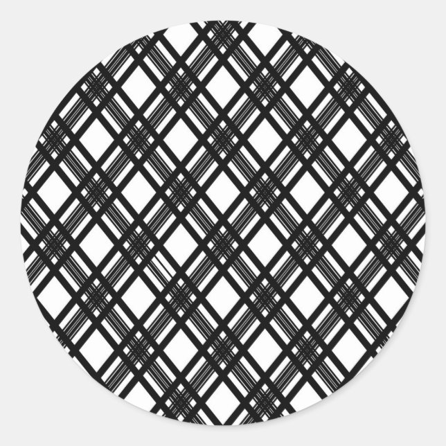 Streifen Textur Runder Aufkleber (Vorderseite)