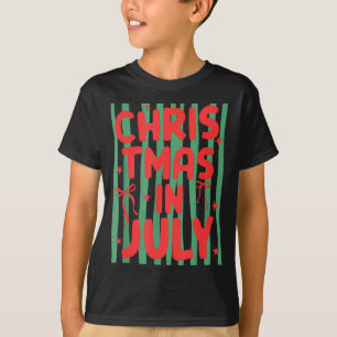 Streifen tropischer Sommer Weihnachten im Juli Mäd T-Shirt
