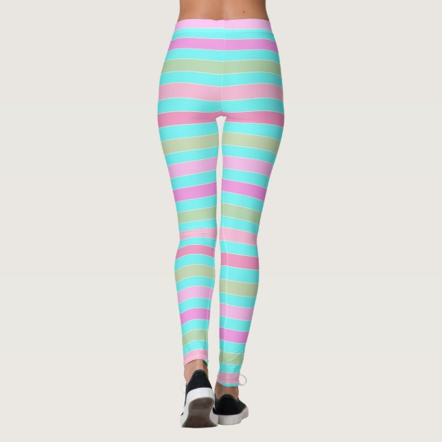 Streifen, türkis leggings (Rückseite)