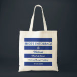 Streifen und das Gefolge-Tasche der Anker-Seebraut Tragetasche<br><div class="desc">Diese moderne Tasche ist für eine Hochzeit in Urlaubsort oder eine Hochzeit mit einem Strand- oder Sommerthema ideal. Sie kennzeichnet horizontale Streifen in zwei Farben mit einem Anker in einem der Streifen. Diese Tasche macht ein perfektes Geschenk für eine Trauzeugin, Brautjungfern, Mutter der Braut oder jede mögliche andere Person im...</div>