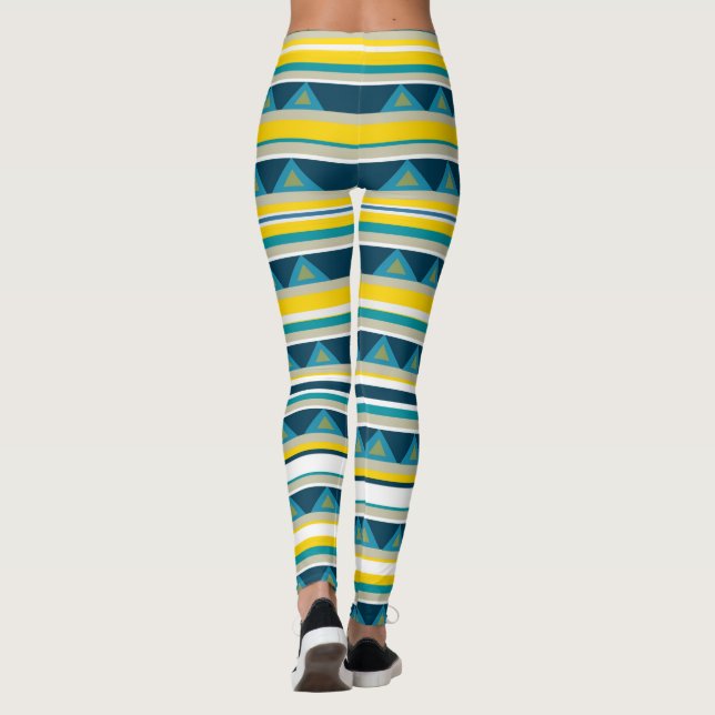 Streifen und Dreiecke Leggings (Rückseite)