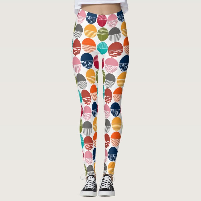 Streifen und Feststoffe Leggings (Vorderseite)