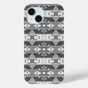 Streifen und geometrische Formen, grau, weiß Case-Mate iPhone Hülle