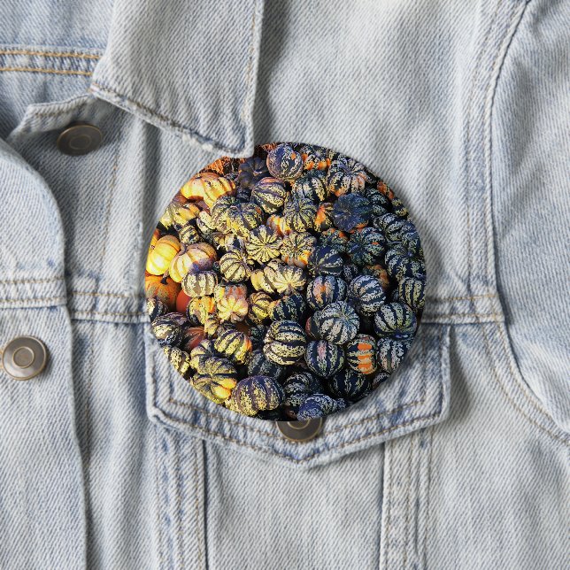 Streifen und Kürbisse  Button (Beispiel)