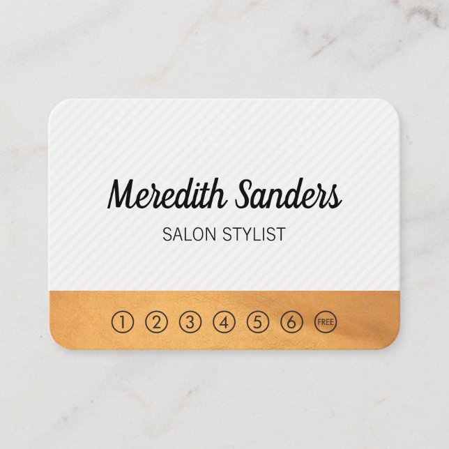 Streifen und Lux-Trim/Lochkarte Treuekarte (Vorderseite)