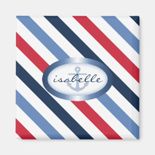 Streifen und Personalisiertes Ankermuster Magnet