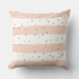 Streifen und Polka-Punkte Kissen