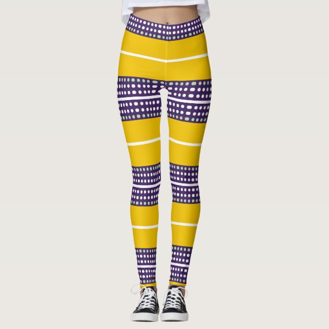 Streifen und Punkte Leggings (Vorderseite)