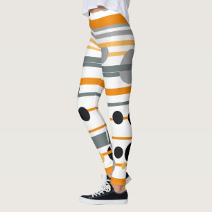 Streifen und Punkte Leggings