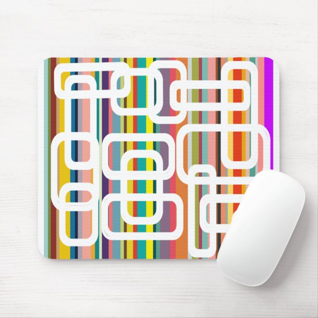 Streifen und Rechtecke Mousepad (Mit Mouse)