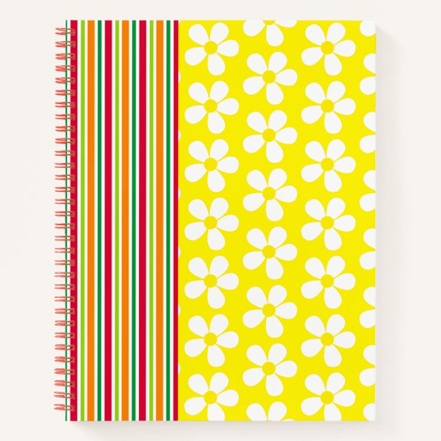 Streifen und Spiralfolien Notizbuch (Vorderseite)